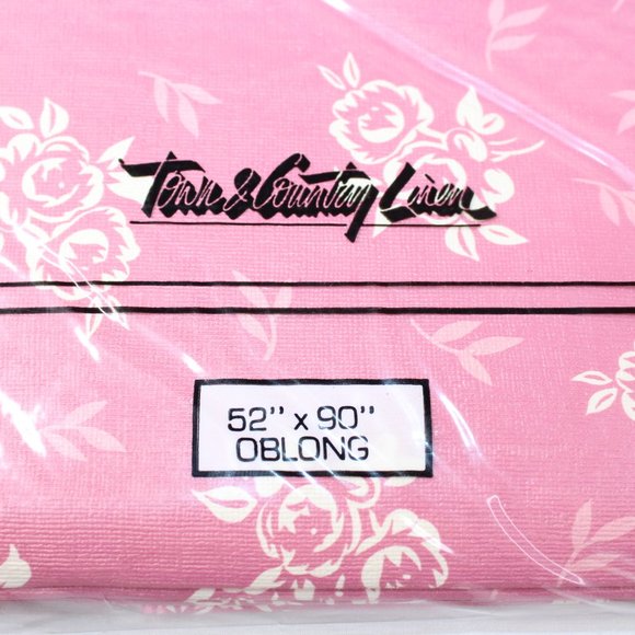 Town & Country Linen Vinyl Oblong Tablecloth Set 2 #112 - Picture 4 of 5